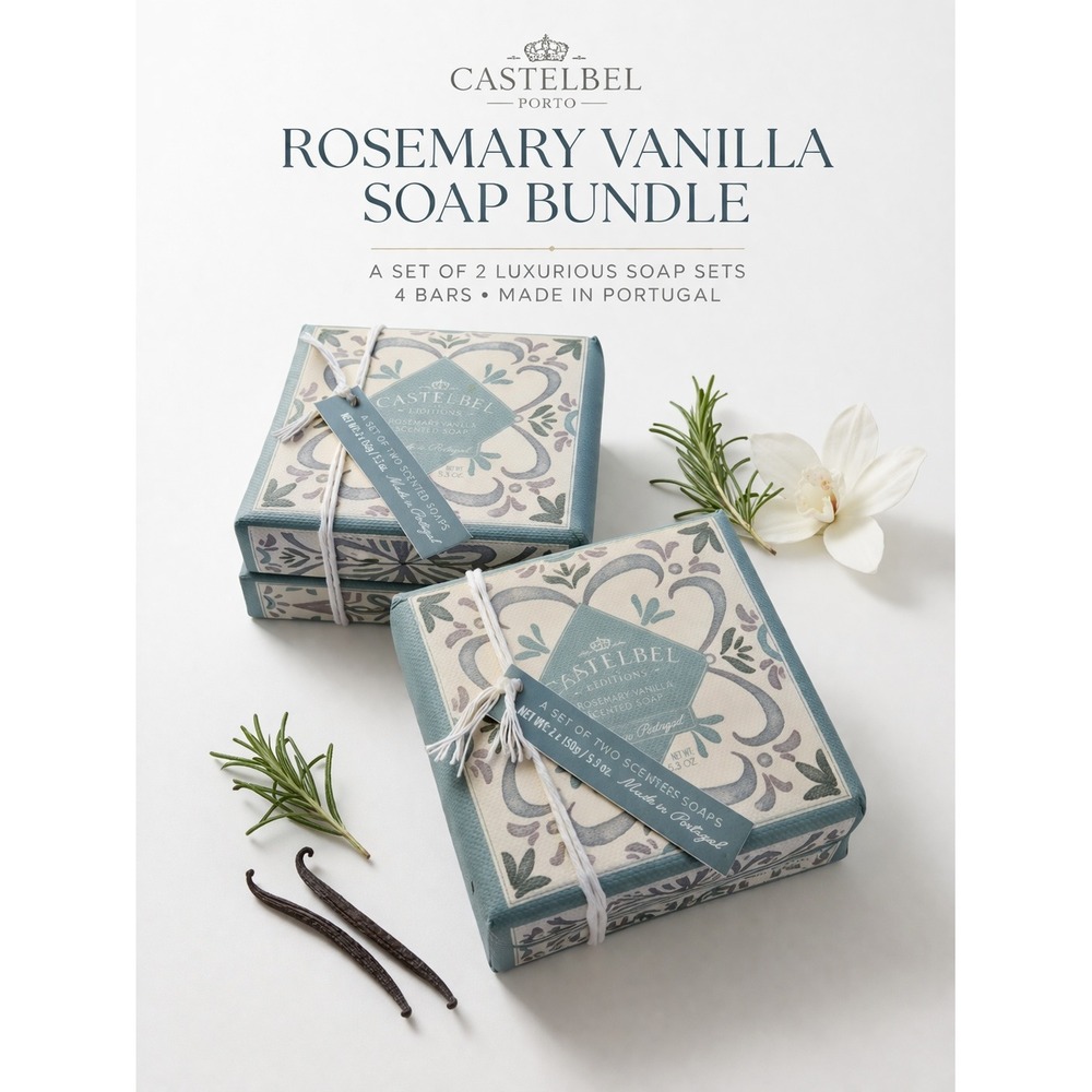 Castelbel Rosemary Vanilla‎ Soap Bundle 4 Bars 2 Sets 150g Portugal